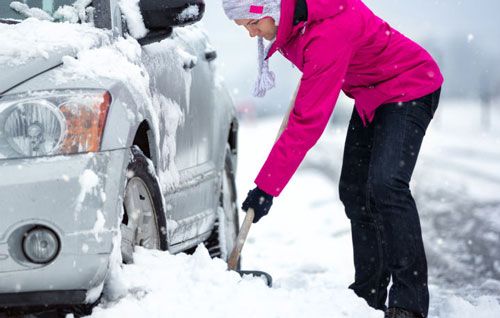 Tips on surviving a blizzard while on the road.